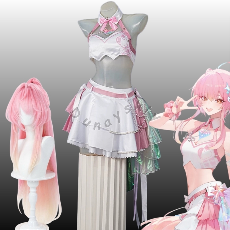 Anime Cosplay Pink - Kostum Cosplay Wuthering Waves Aemeath Pakaian