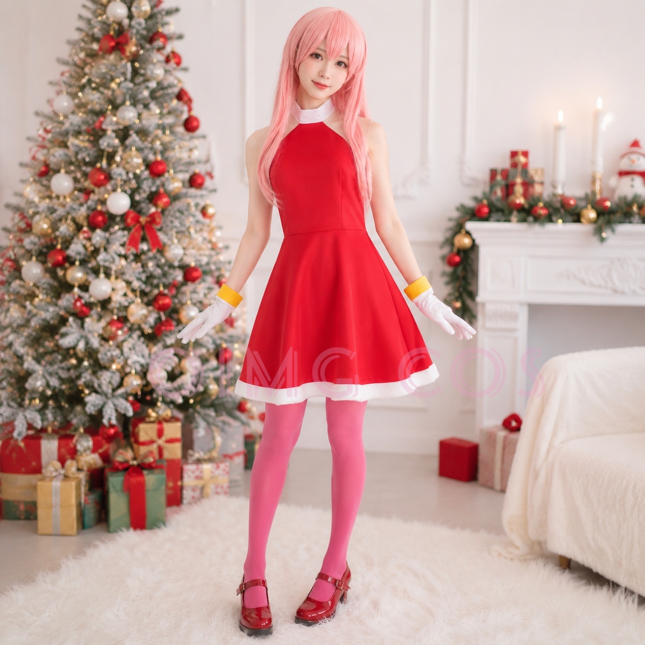 Anime Cosplay Girl Costume - Kostum Cosplay Amy Rose Seragam Karnaval