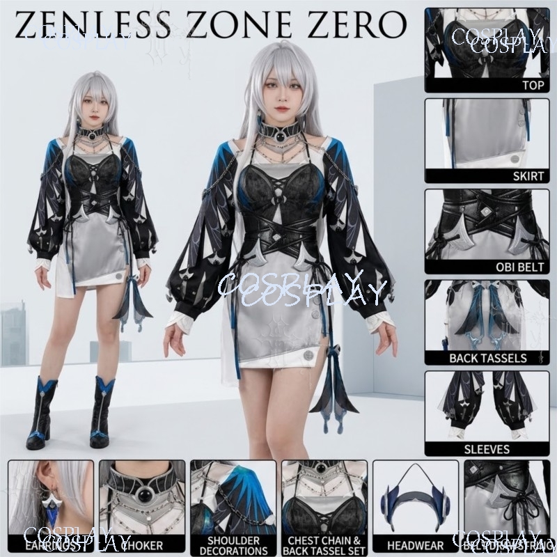 Anime Cosplay Zero Two - Kostum Cosplay Game Zenless Zone Zero