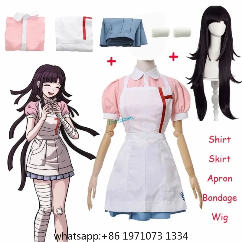 Anime Cosplay Nurse - Pakaian Cosplay Danganronpa Mikan Tsumiki dengan
