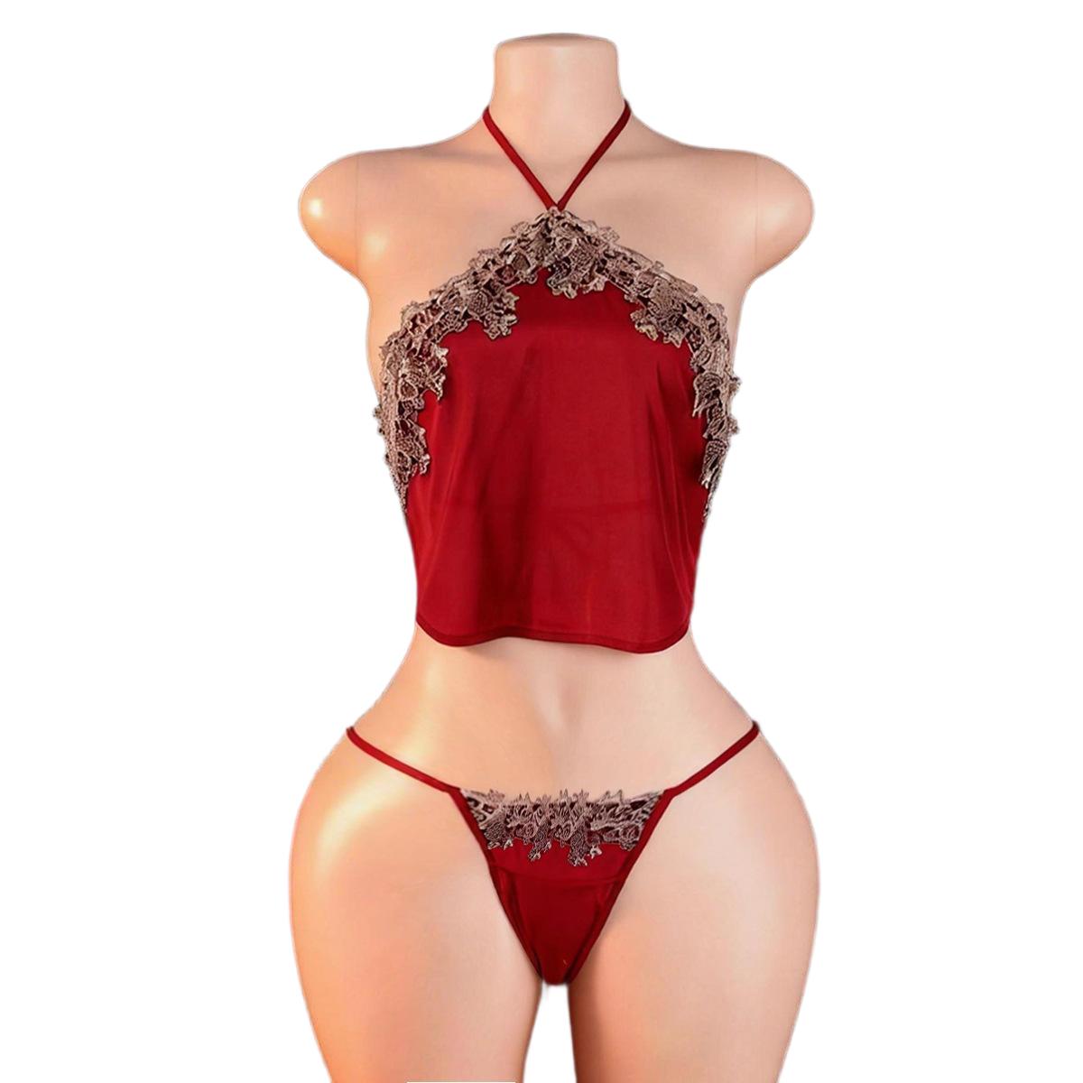 Anime Cosplay Anime - Court Red Bellyband dengan Panty Sling