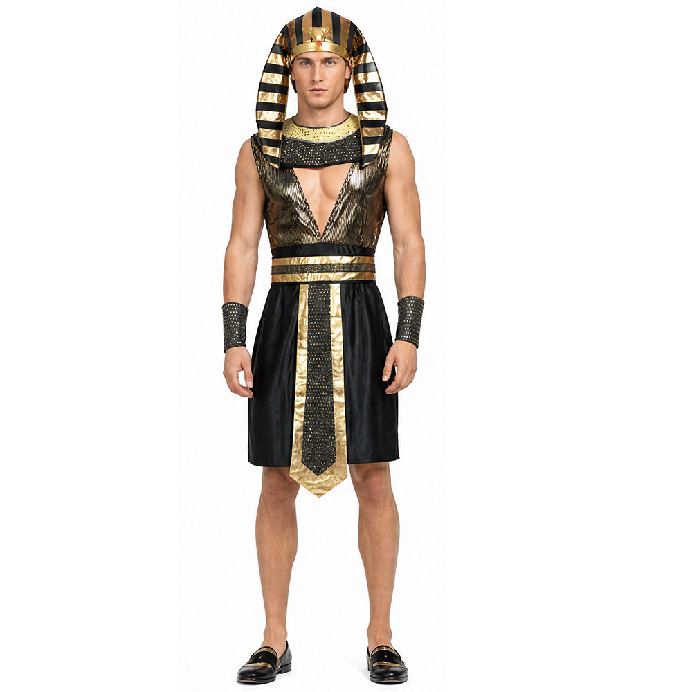 Egypt Cosplay Anime - Kostum Firaun Mesir Pria Dewasa Pakaian