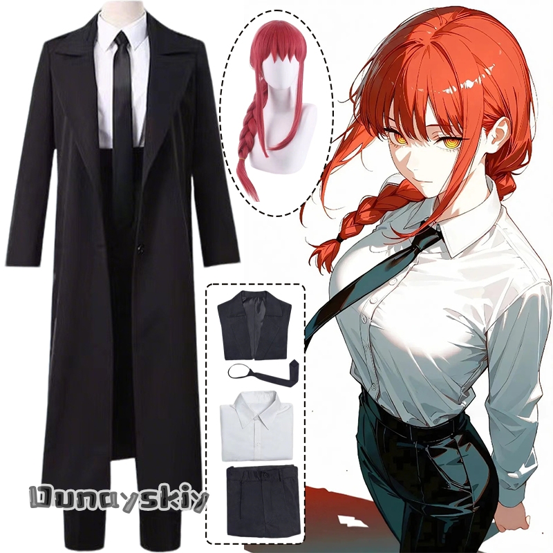 Chainsaw Man Cosplay - Kostum Cosplay Anime Man Makima{Hemera}Kostum Penyamaran