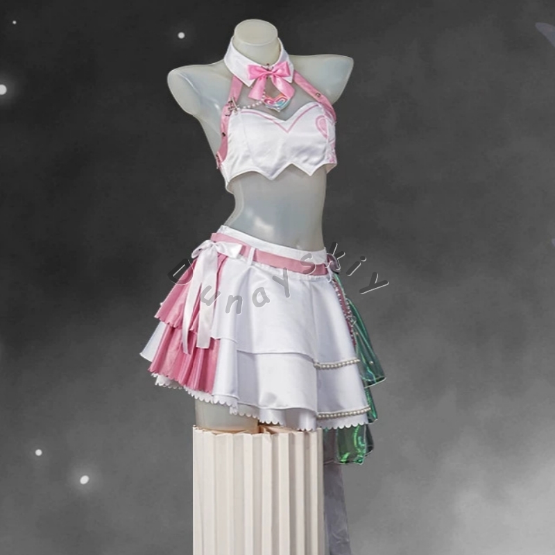 Kostum Cosplay Wuthering Waves - Anime Cosplay Pink ulasan dan harga