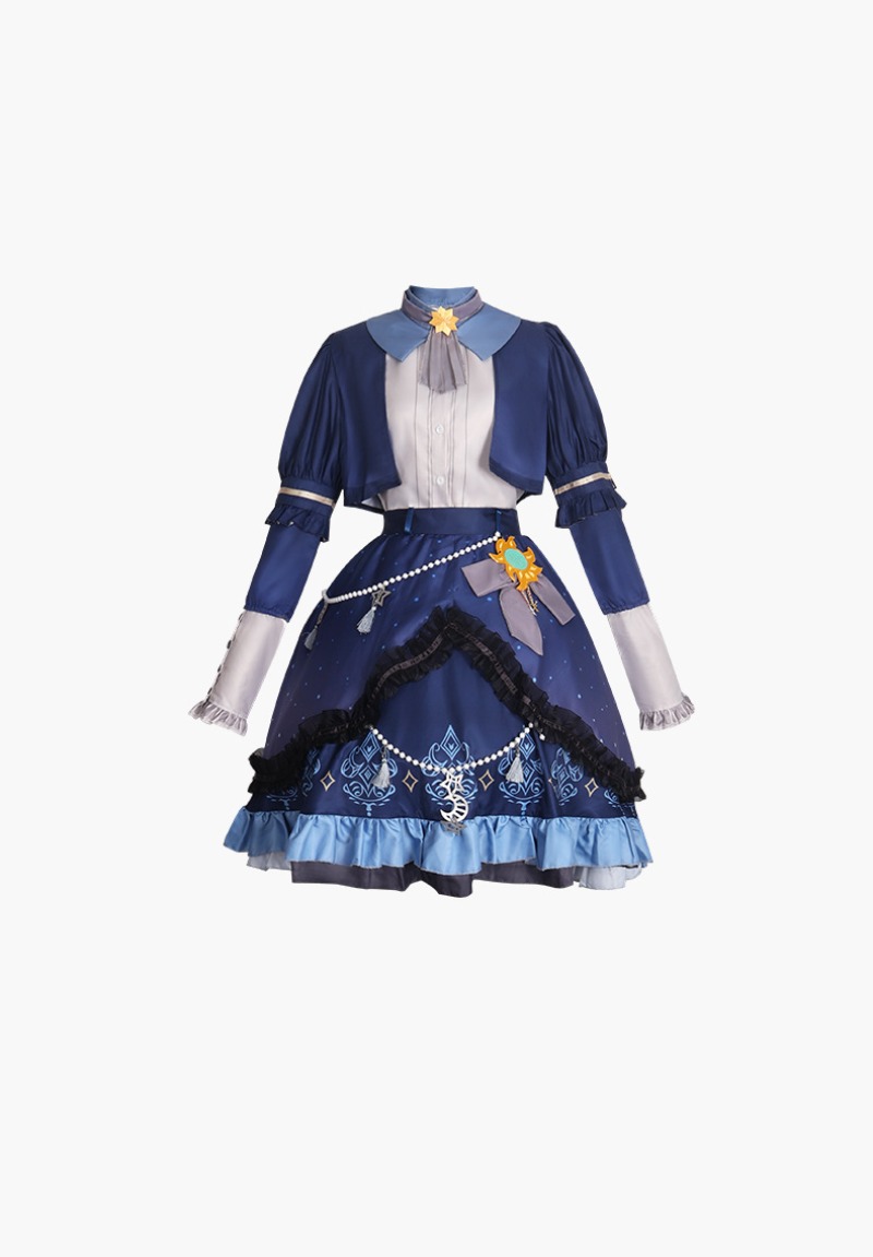 Gaun Warna-warni Bintang PJSK  - Anime Cosplay Girl Costume ulasan dan harga