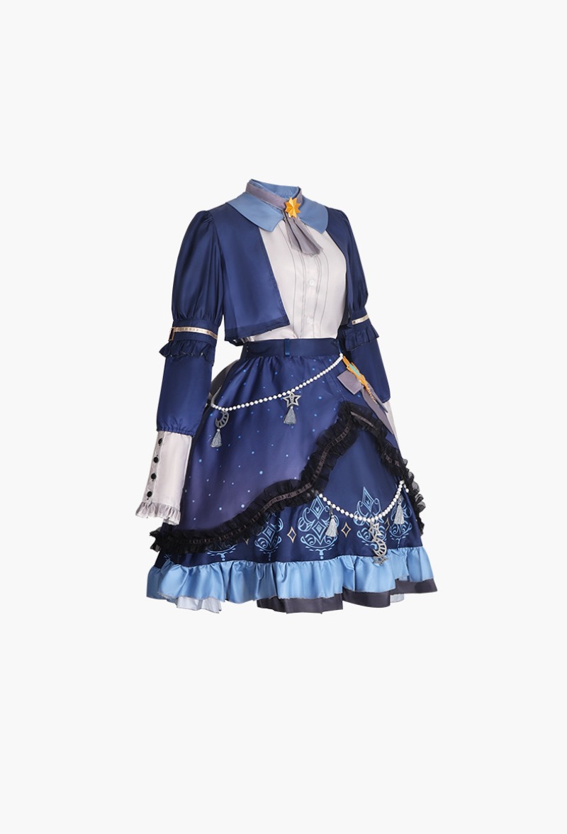 Gaun Warna-warni Bintang PJSK  - Anime Cosplay Girl Costume ulasan dan harga