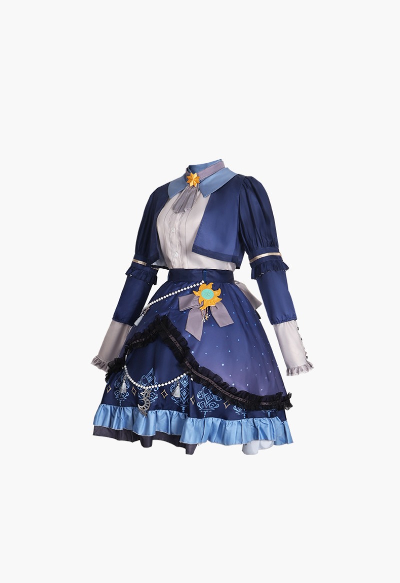 Gaun Warna-warni Bintang PJSK  - Anime Cosplay Girl Costume ulasan dan harga