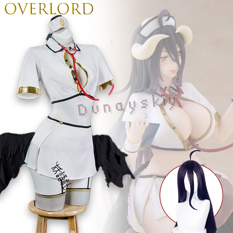 OVERLORD Albedo Kostum Cosplay - Anime Cosplay Nurse ulasan dan harga