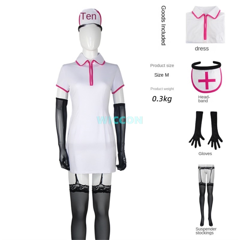 Kostum Cosplay Anime Chainsaw  - Anime Cosplay Nurse ulasan dan harga