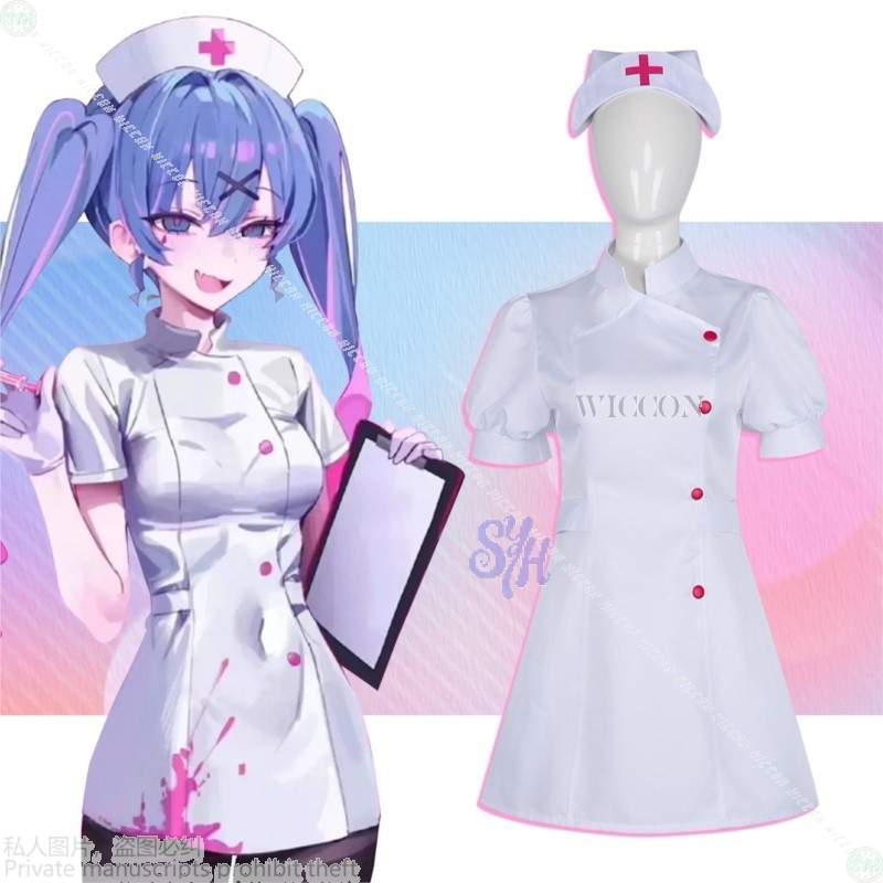 Kostum Mikuuu Cosplay Proyek G - Anime Cosplay Nurse ulasan dan harga