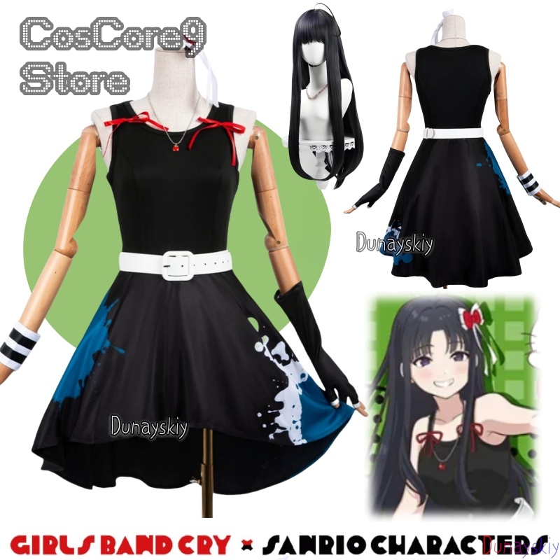 Subaru Awa Cosplay 코스프레 Gaun P - Anime Cosplay Girl With Black Hair ulasan dan harga