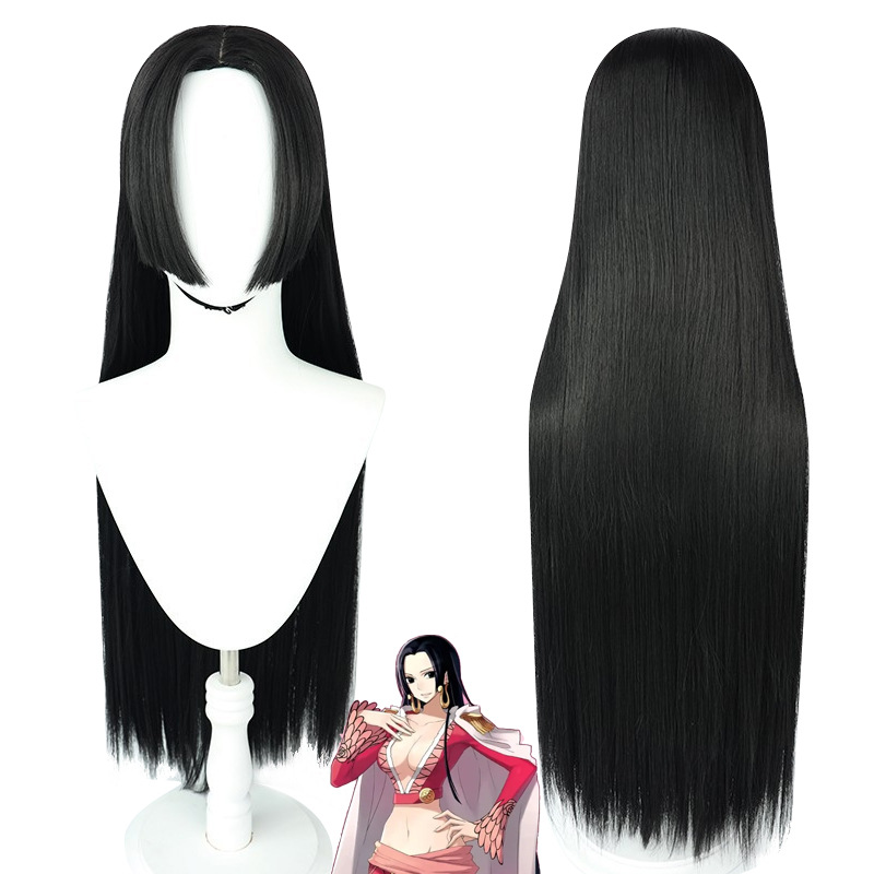 Wig Cosplay Anime Boa Hancock  - Anime Cosplay Girl With Black Hair ulasan dan harga