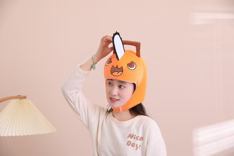 Topi Kepala Boneka Cosplay Ani - Chainsaw Man Cosplay ulasan dan harga