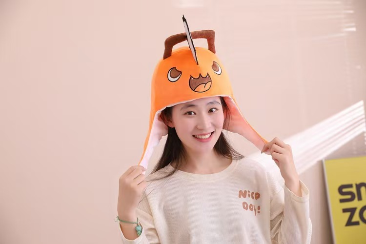Topi Kepala Boneka Cosplay Ani - Chainsaw Man Cosplay ulasan dan harga