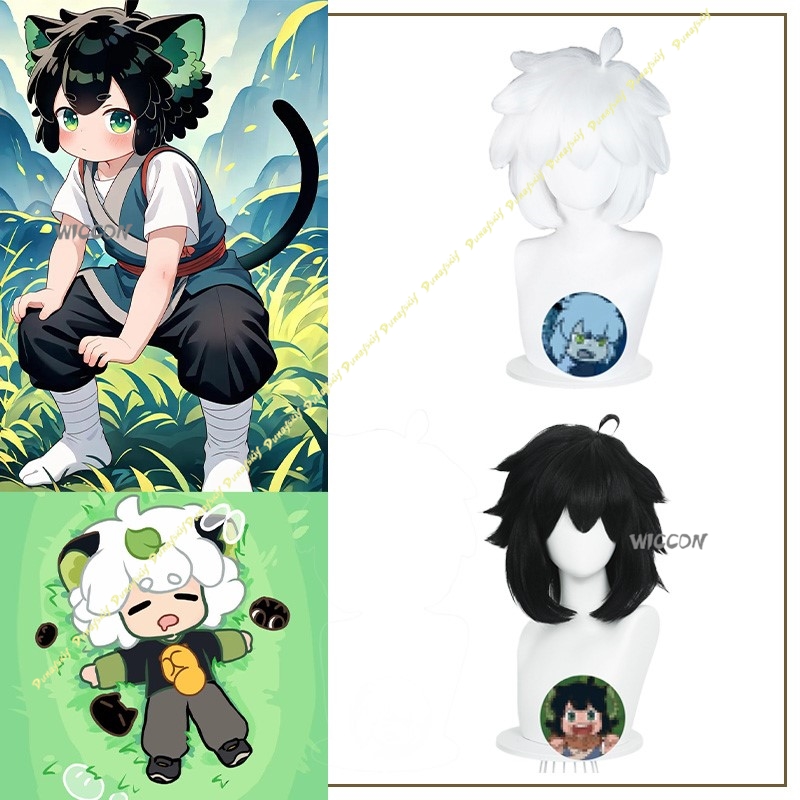 Luo Xiaohei Kostum Cosplay Wig - Anime Cosplay Girl With Black Hair ulasan dan harga