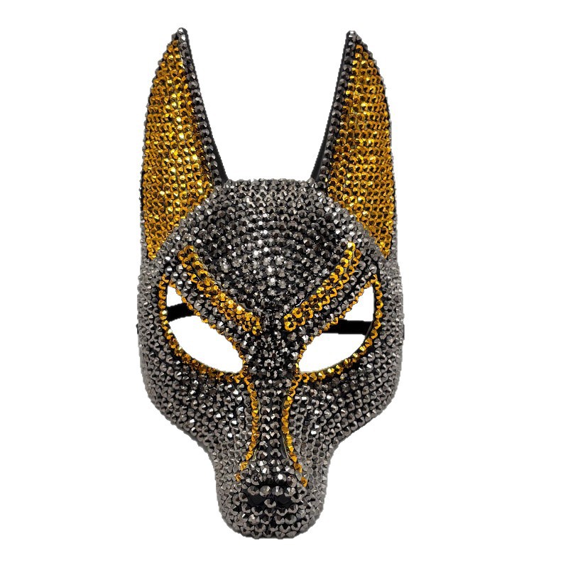 Topeng Anubis Bertabur Batu Rh - Egypt Cosplay Anime ulasan dan harga