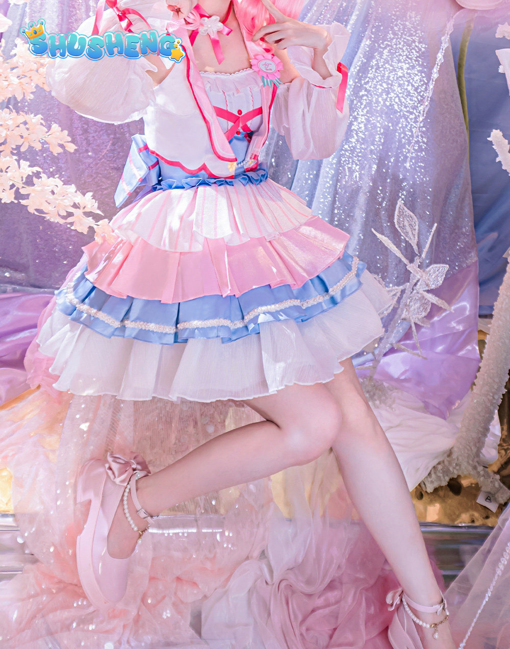 Maruyama Aya Pink Lolita BanG  - Anime Cosplay Pink ulasan dan harga